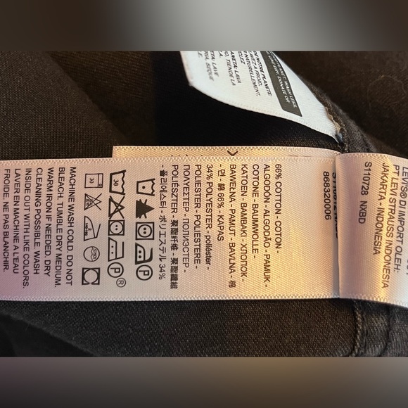 Levi’s, Dark Grey, Long Sleeve Western, Button Snaps, size XXL, never worn - Picture 6 of 6